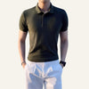 Men's Ribbed Knit Polo Shirt Bourton