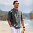 Men’s Casual Mandarin Collar Shirt – Ascot