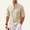 Men’s Casual Mandarin Collar Shirt – Ascot
