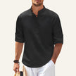Men’s Casual Mandarin Collar Shirt – Ascot