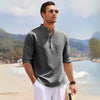 Men’s Casual Mandarin Collar Shirt – Ascot