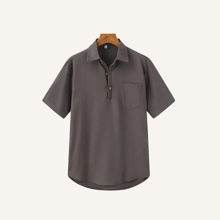 Linen Polo Shirt - Casablanca