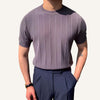 Men's Textured Knit Old Money T-Shirt Belgrano