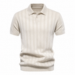 LuxeWeave Men’s Textured Knit Polo Shirt
