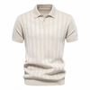 LuxeWeave Men’s Textured Knit Polo Shirt