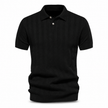 LuxeWeave Men’s Textured Knit Polo Shirt