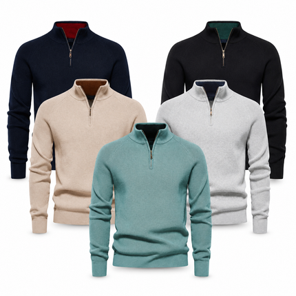 LuxeZip Zipped Collar Sweater — Buy 1, Get 1 FREE