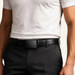 Men's Black Leather Dress Belt – Fiare