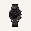 Men's Black Leather Watch - Luxemiro