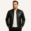 Men's Leather Jacket - Gran Nero