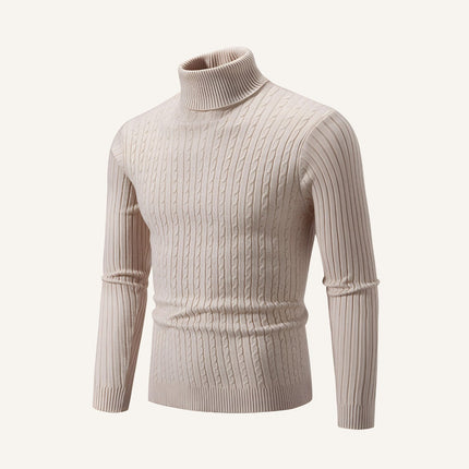Men's Old Money High Collar Sweater - Rizzo