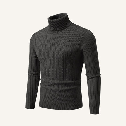 Men's Old Money High Collar Sweater - Rizzo