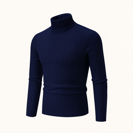 Men's Old Money High Collar Sweater - Rizzo