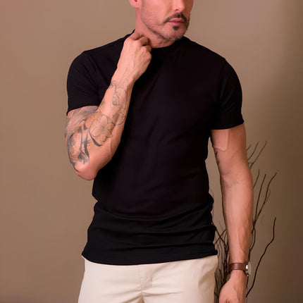 Men’s Ribbed High-Neck T-Shirt – Clarence