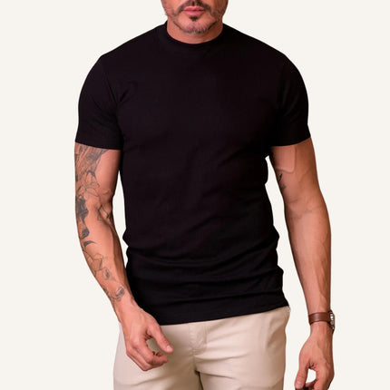 Men’s Ribbed High-Neck T-Shirt – Clarence