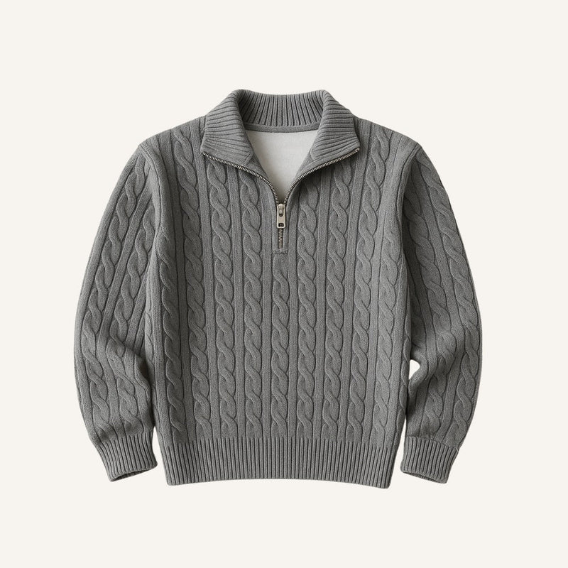 Men's High Collar Half-Zip Sweater Fontaine