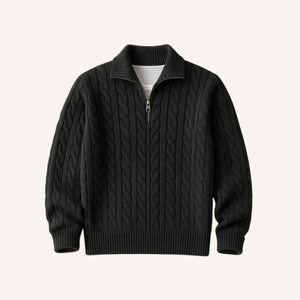 Men's High Collar Half-Zip Sweater Fontaine