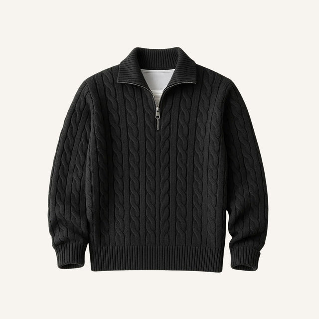 Men's High Collar Half-Zip Sweater Fontaine