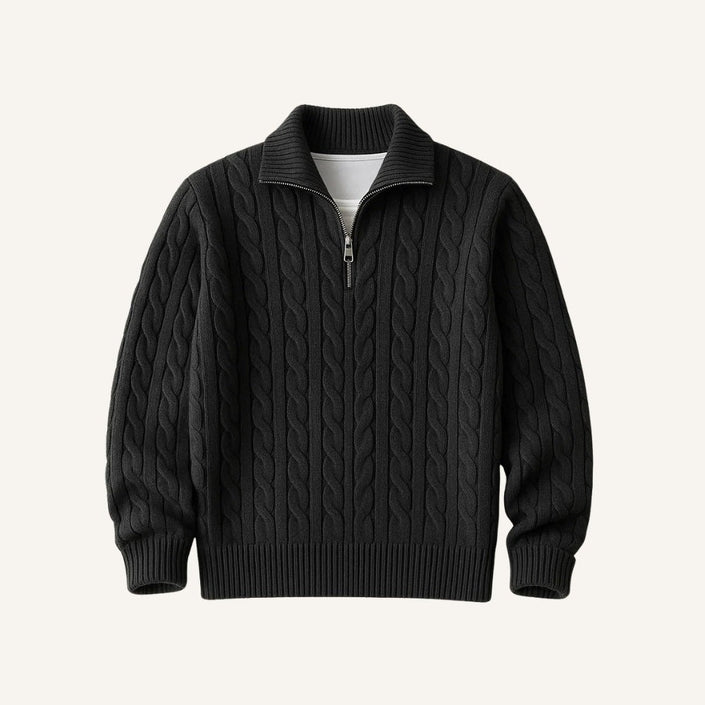 Men's High Collar Half-Zip Sweater Fontaine