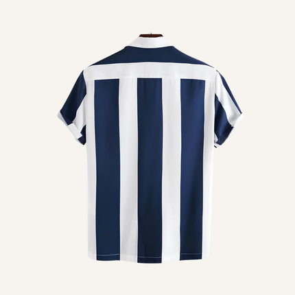 Men's Striped Blue Shirt - Verza